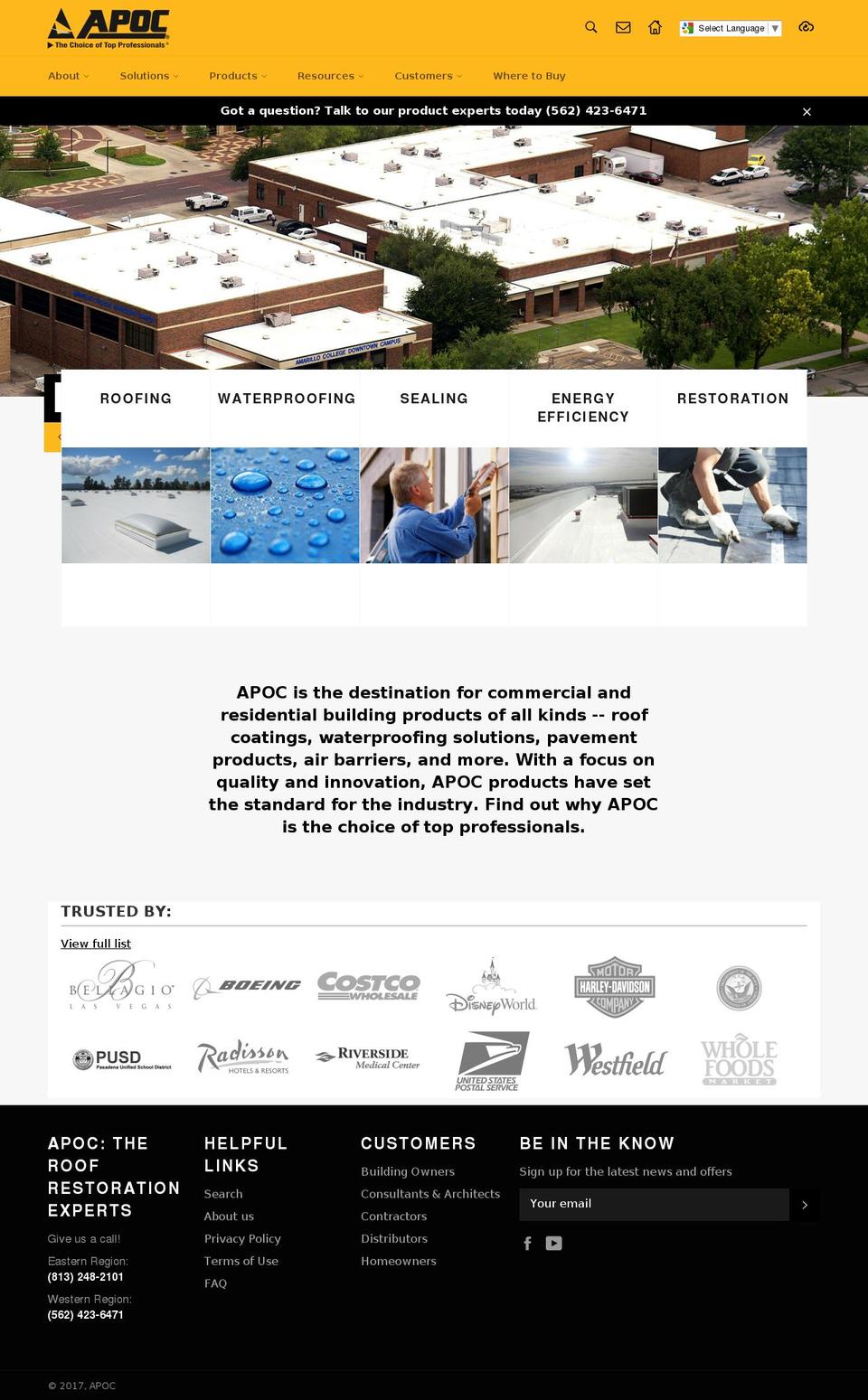 apoc.com shopify website screenshot