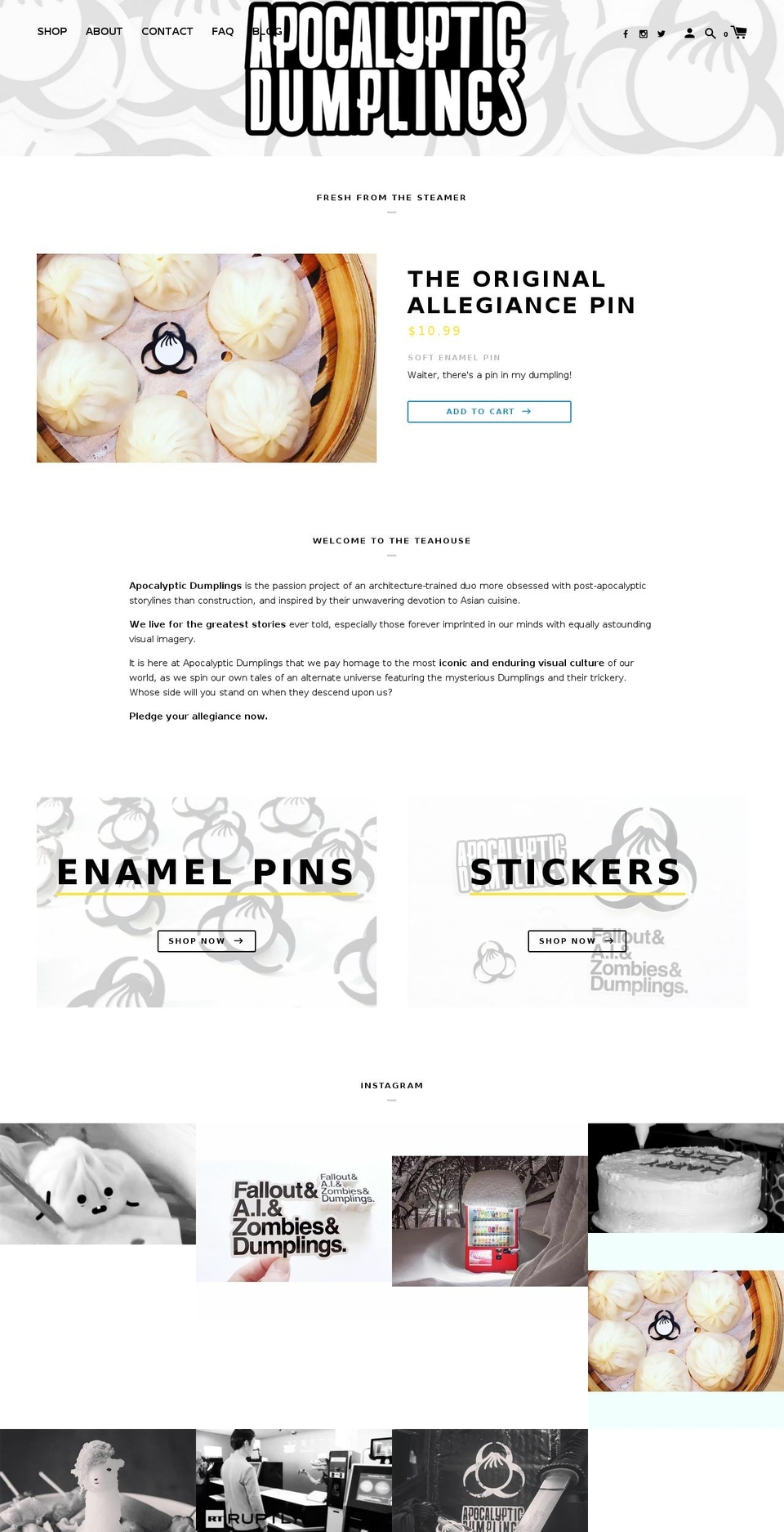 apocalypticdumplings.com — Shopify storefront screenshot