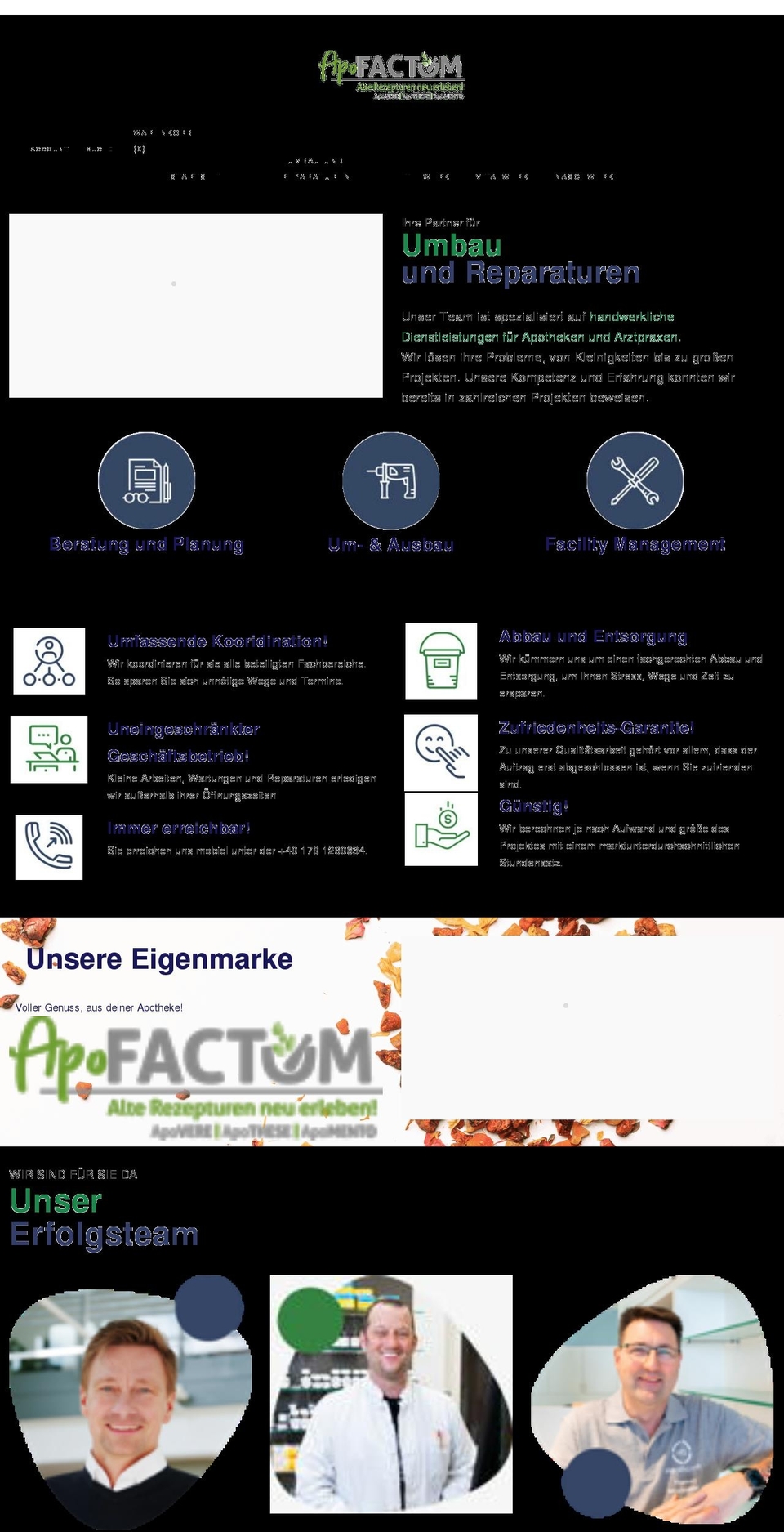 apofactum.de shopify website screenshot