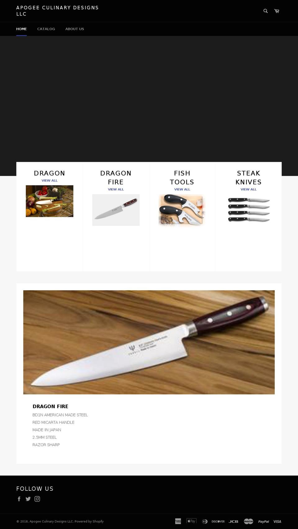 apogeeculinary.com — Shopify storefront screenshot