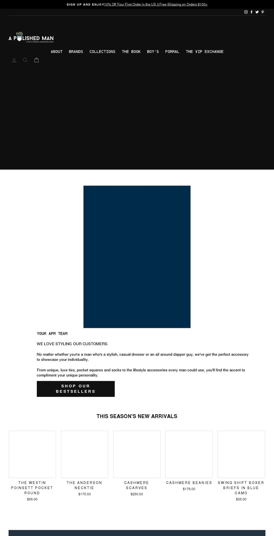 apolishedman.com shopify website screenshot