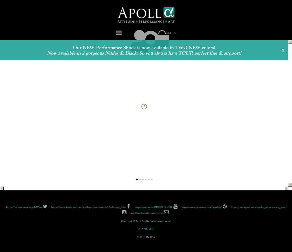 apollaperformance.com shopify website screenshot