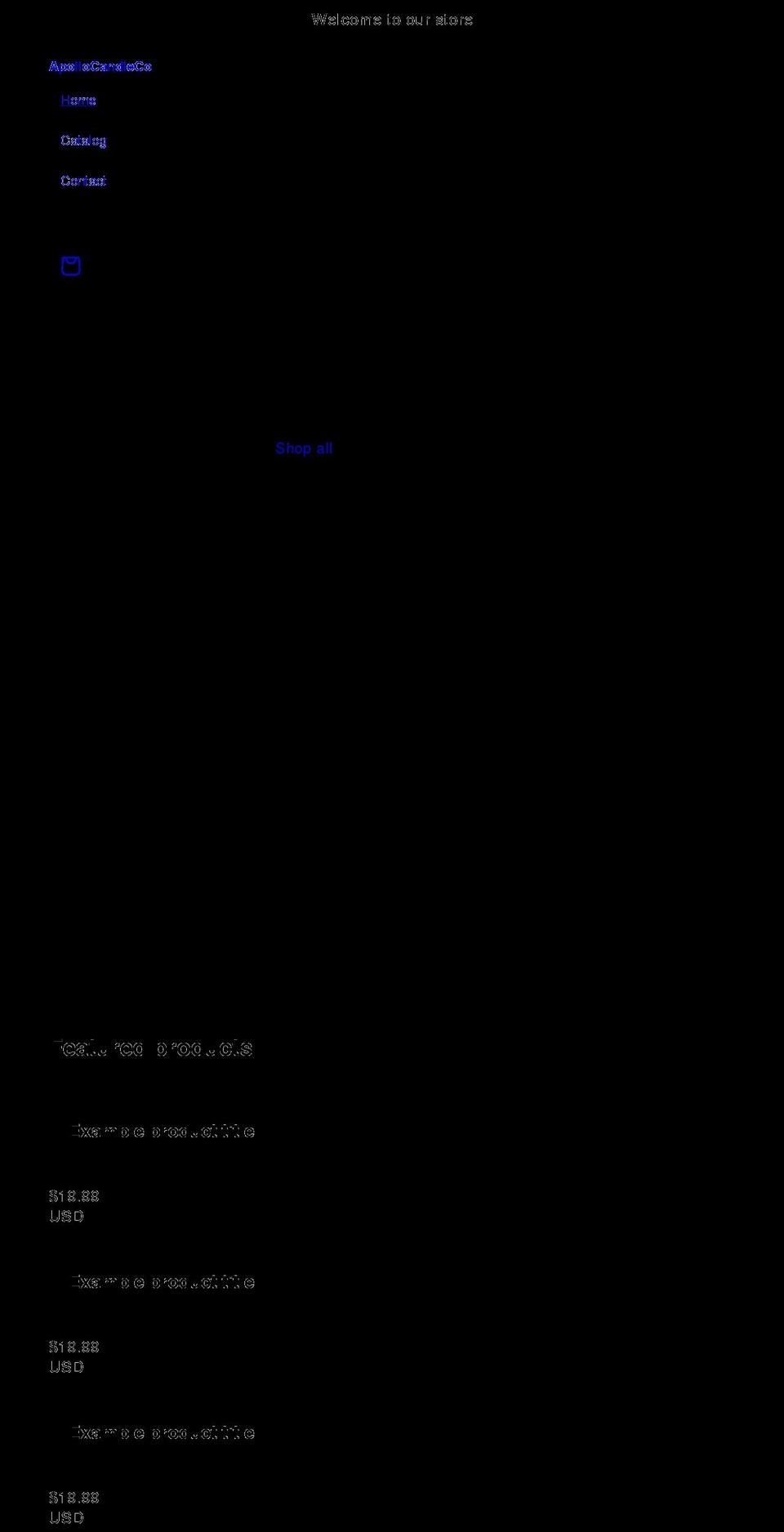 apollocandlecompany.com shopify website screenshot