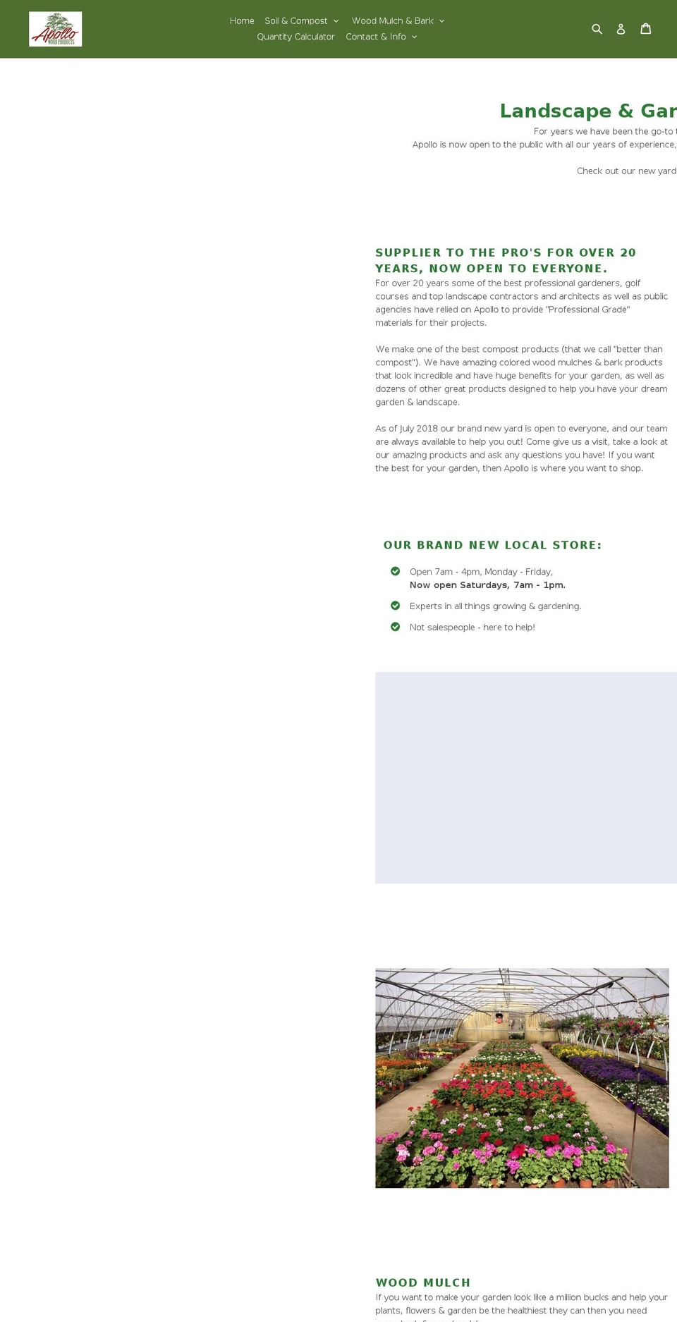 apollowoodproducts.com shopify website screenshot