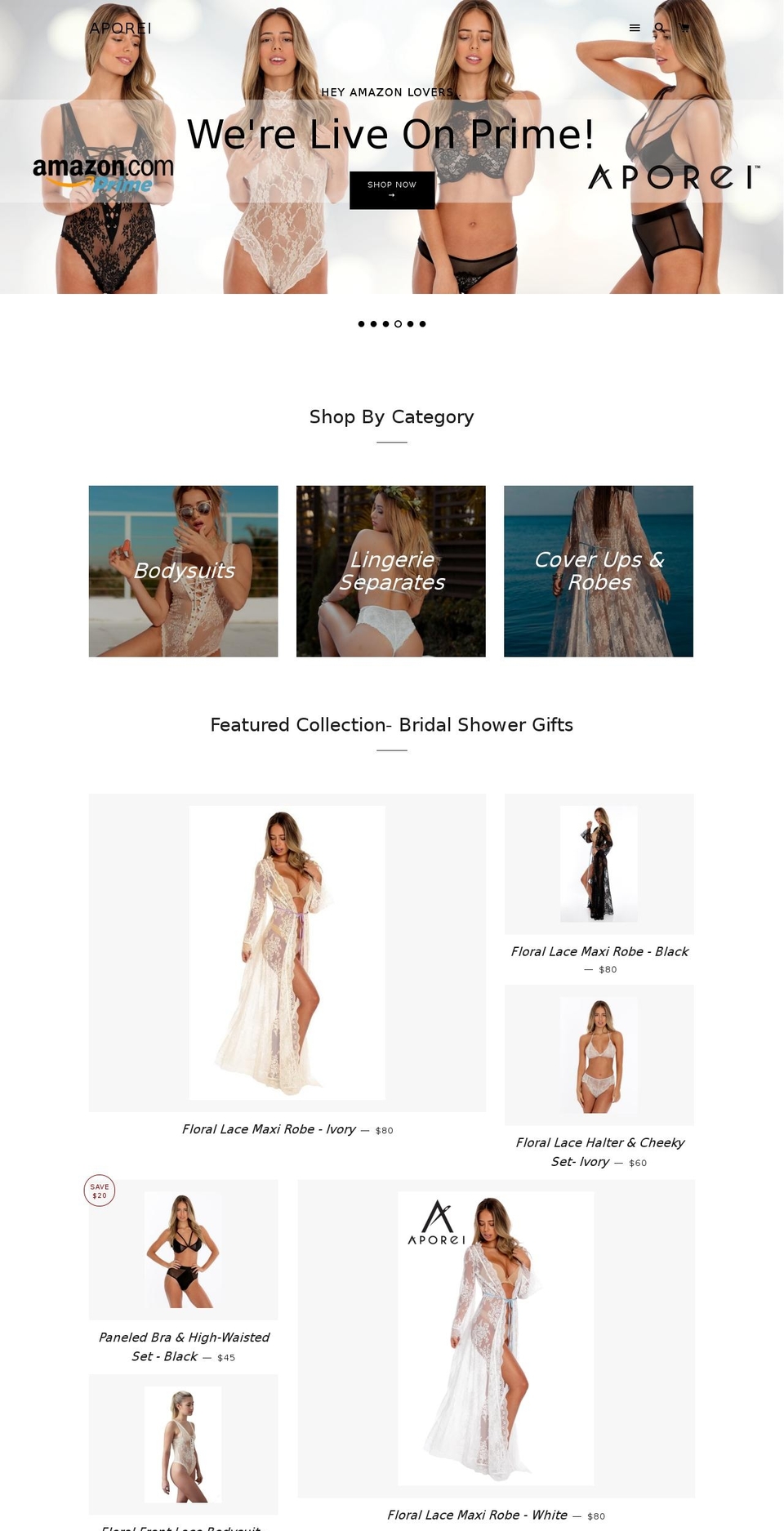 aporei.com shopify website screenshot