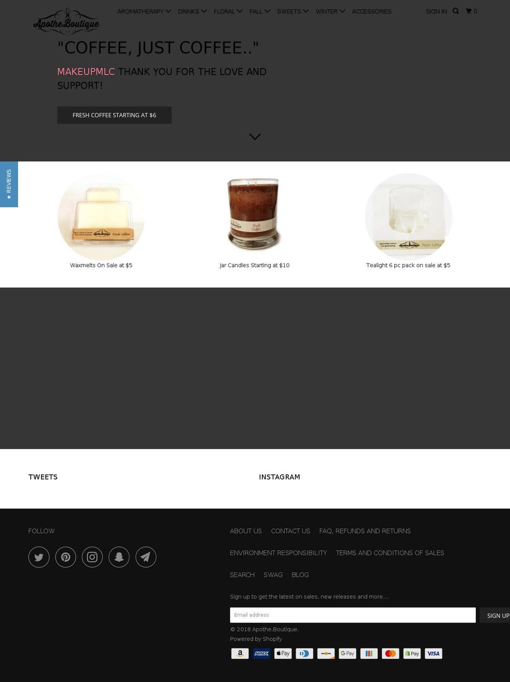 apothe.boutique shopify website screenshot