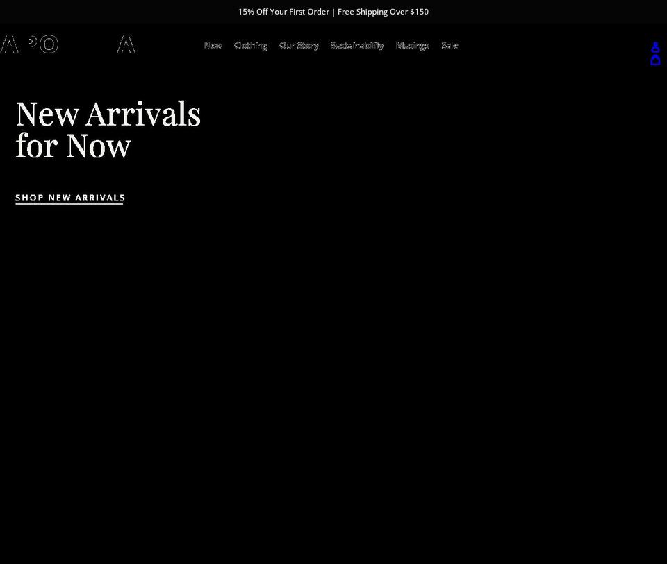 apotheacollection.com shopify website screenshot