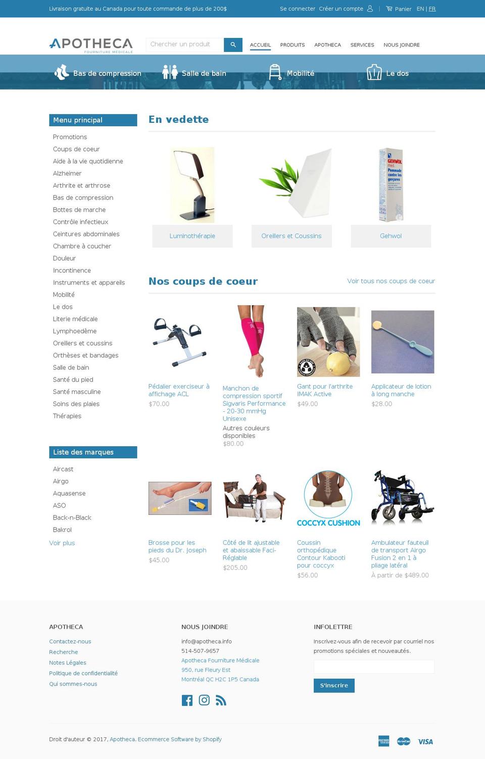 apotheca.info shopify website screenshot