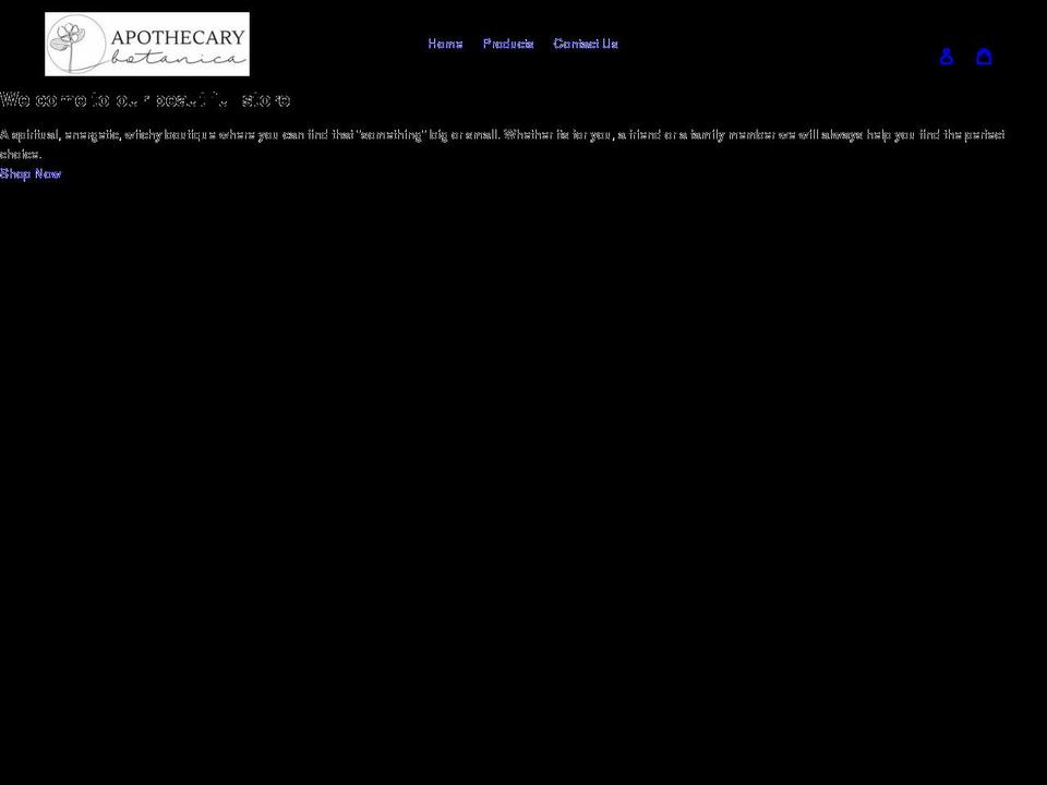 apothecarybotanica.com.au shopify website screenshot