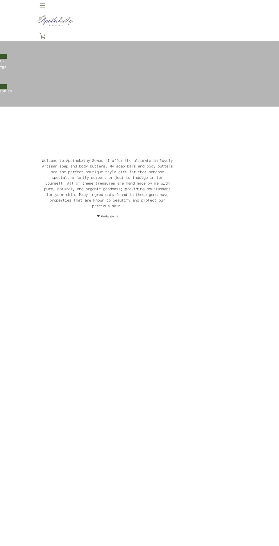 apothekathysoaps.com shopify website screenshot