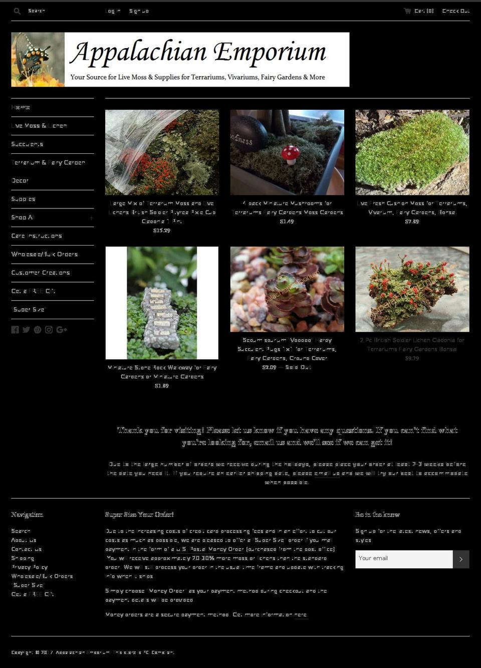 appalachianemporium.com shopify website screenshot