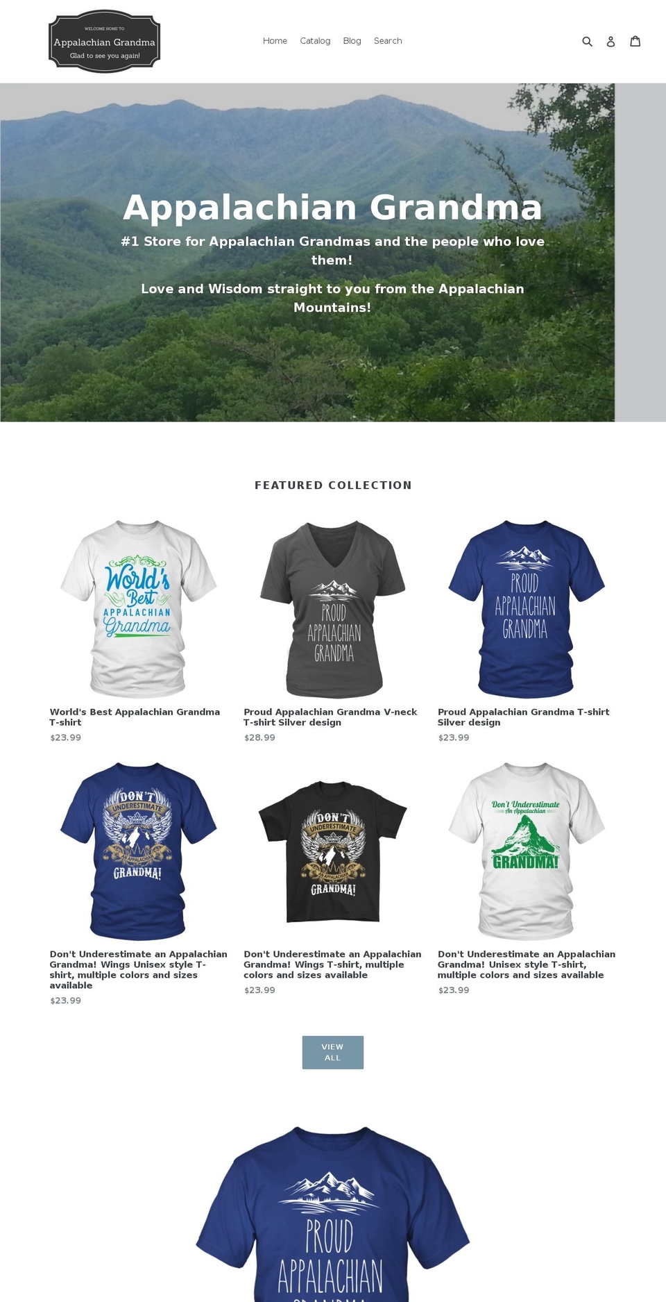 appalachiangrandma.com — Shopify storefront screenshot