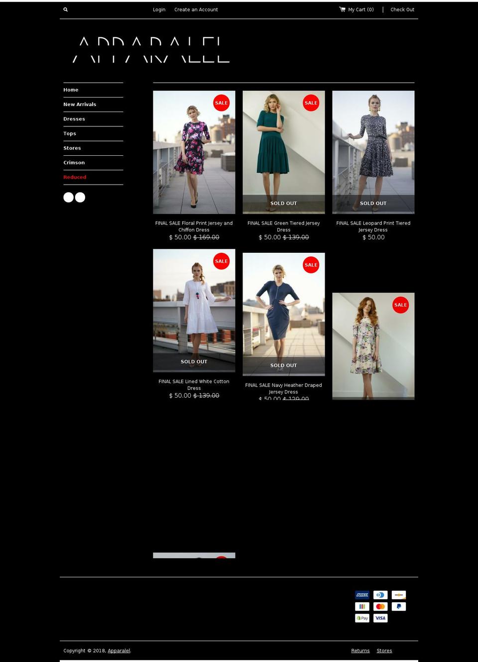 apparalel.com shopify website screenshot
