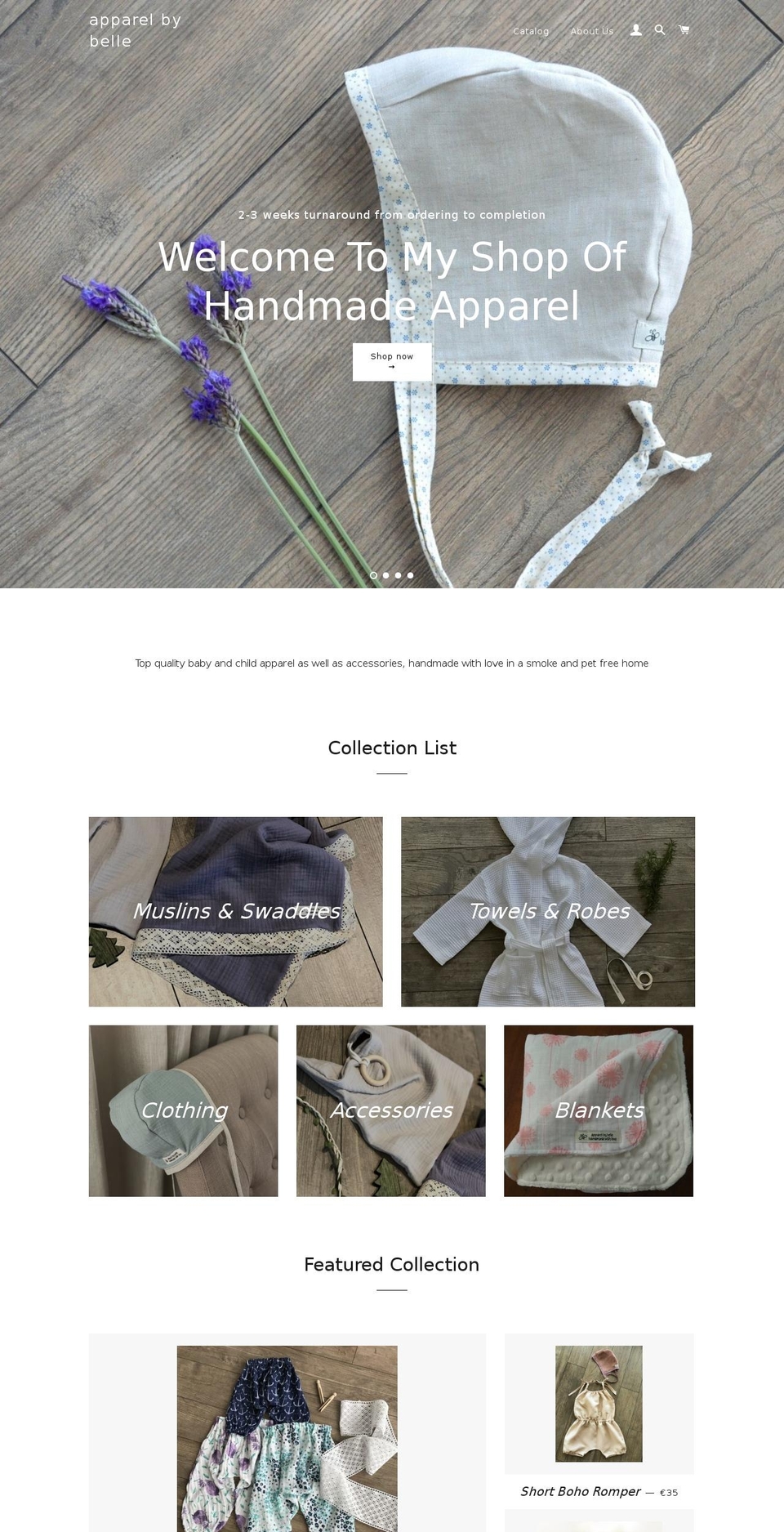 apparelbybelle.com — Shopify storefront screenshot