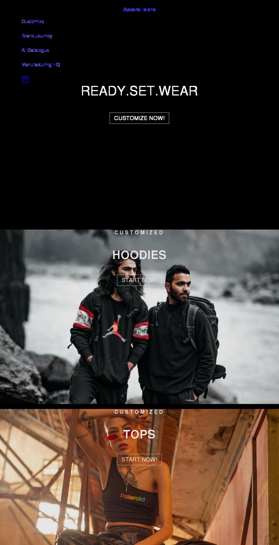 apparelisland.com shopify website screenshot