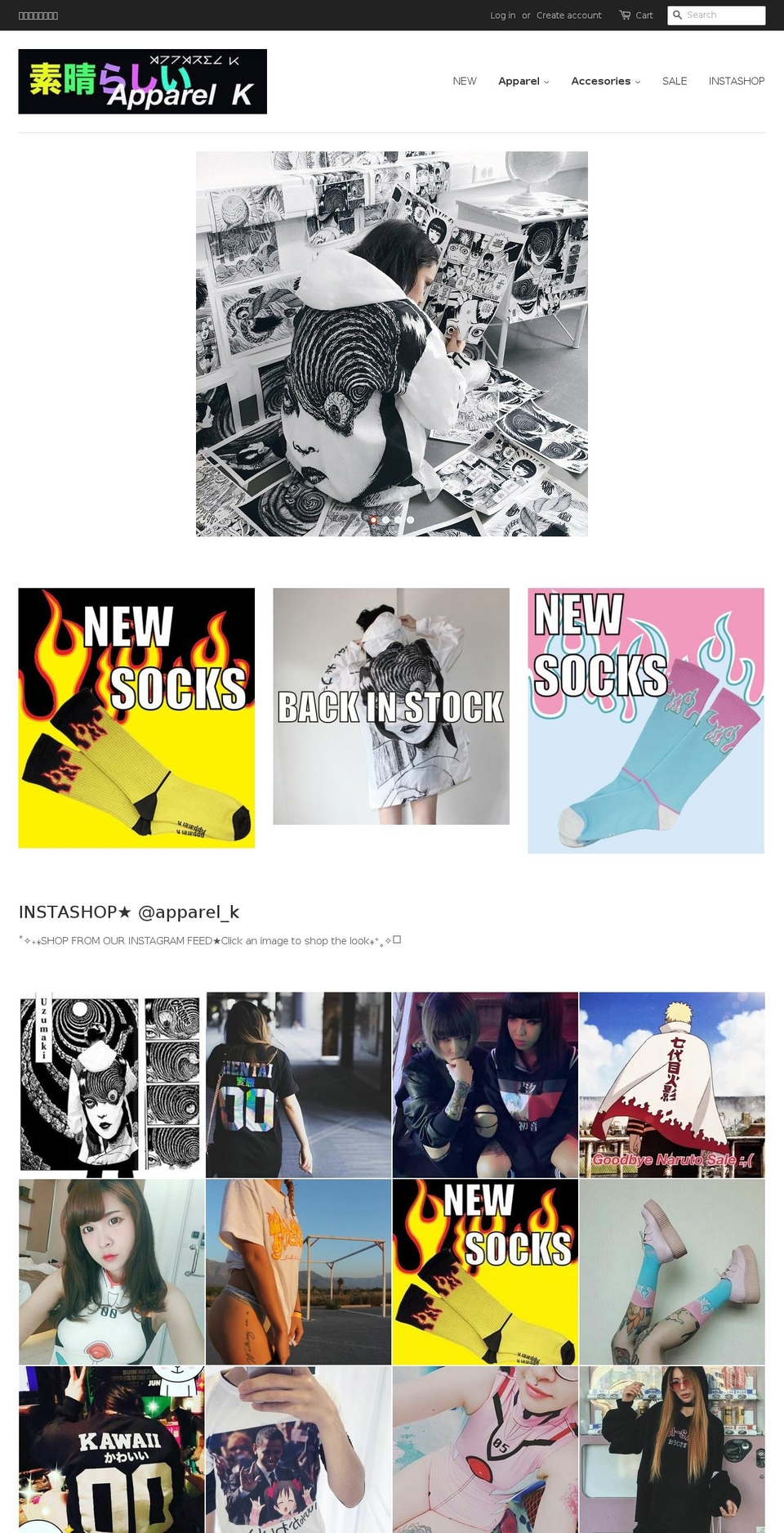 apparelk.com shopify website screenshot