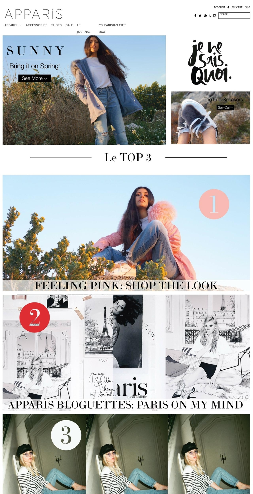 apparis.com shopify website screenshot