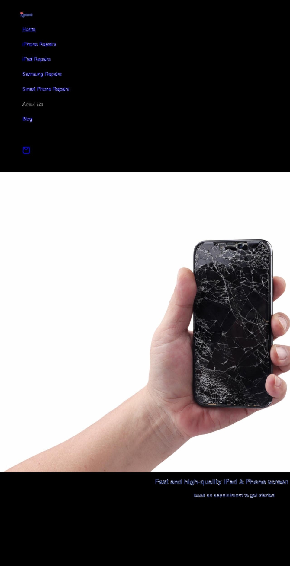 appdroidrepair.com shopify website screenshot