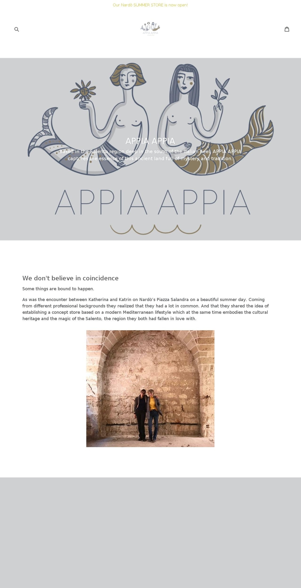 appiaappia.com — Shopify storefront screenshot