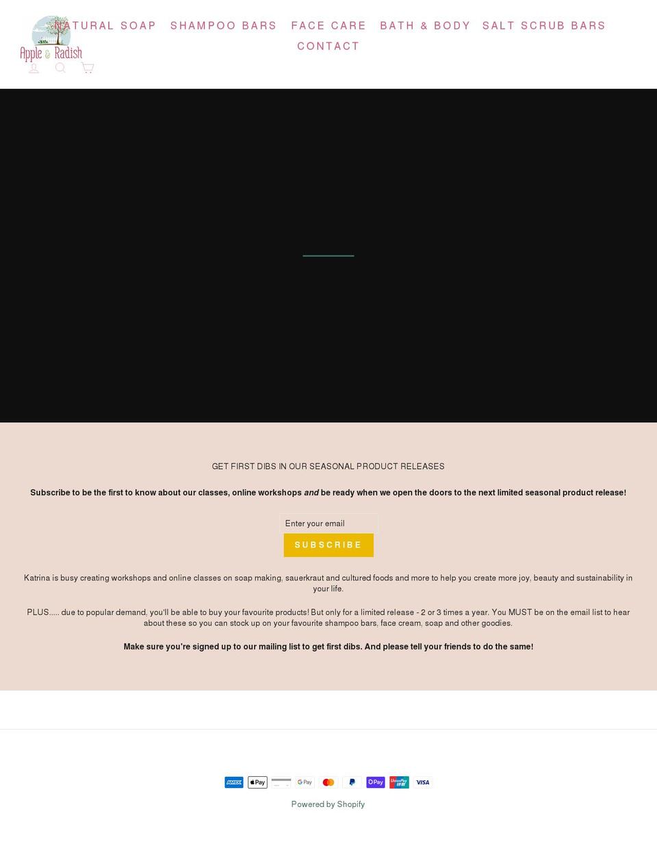 apple-radish.com — Shopify storefront screenshot