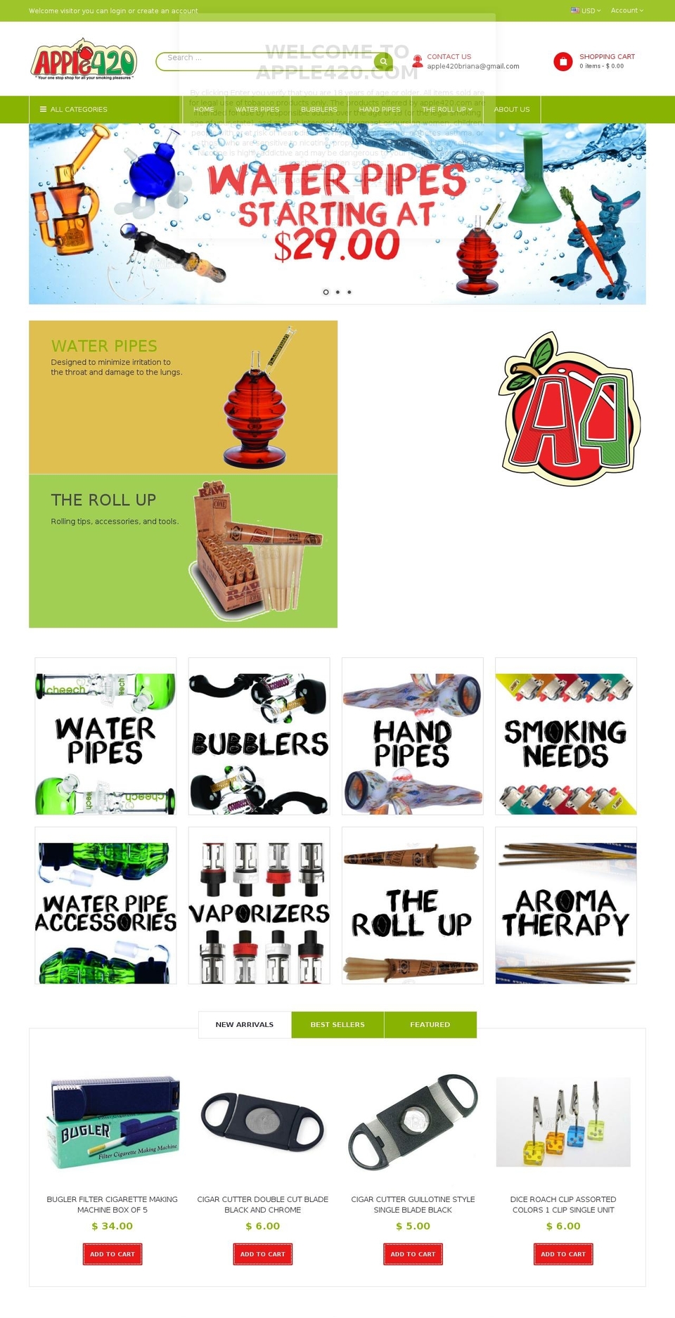 apple420.com shopify website screenshot