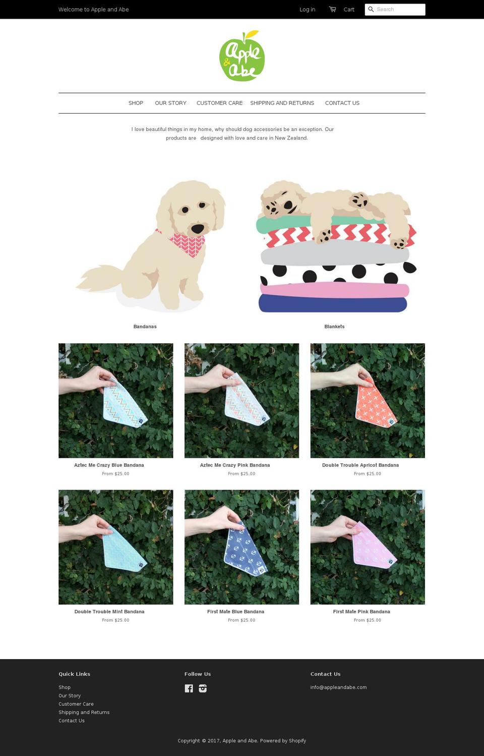 appleandabe.com shopify website screenshot
