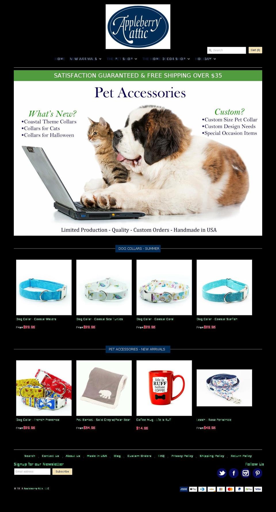 appleberryattic.com shopify website screenshot