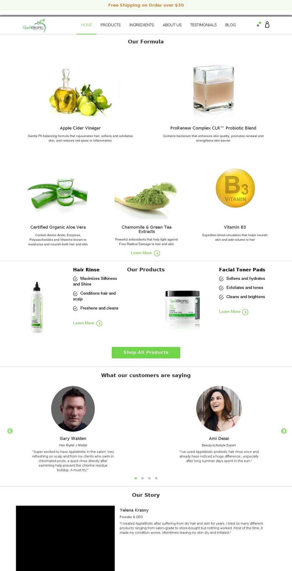 applebiotic.com shopify website screenshot