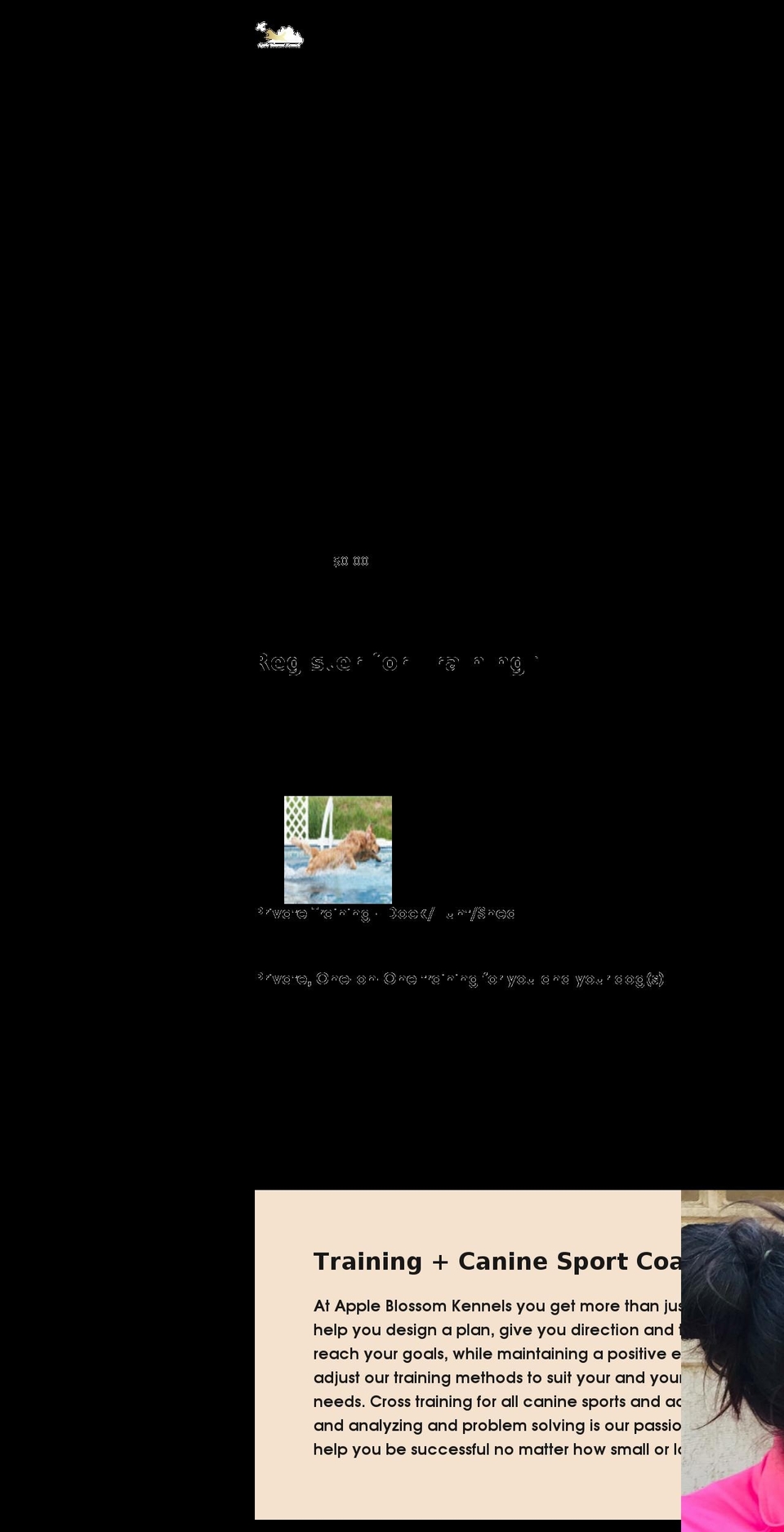 appleblossomkennels.com — Shopify storefront screenshot