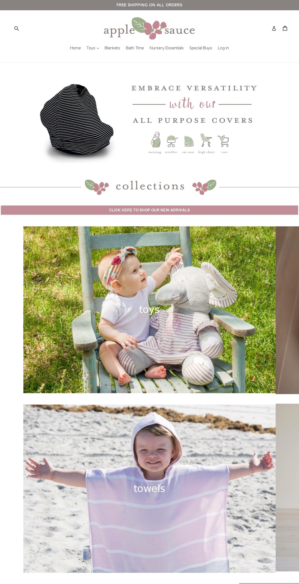 applesaucebaby.com — Shopify storefront screenshot