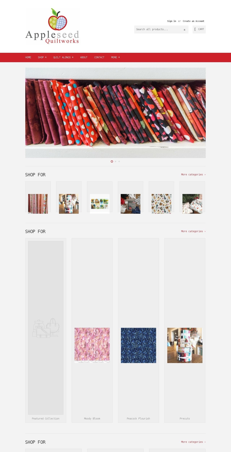 appleseedquilt.ca shopify website screenshot