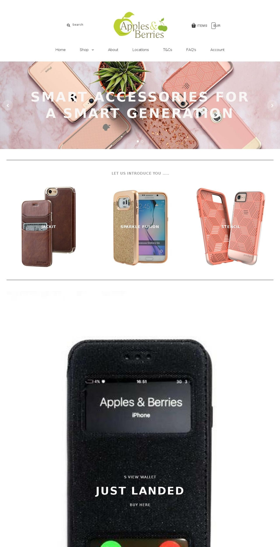 applesnberries.com — Shopify storefront screenshot