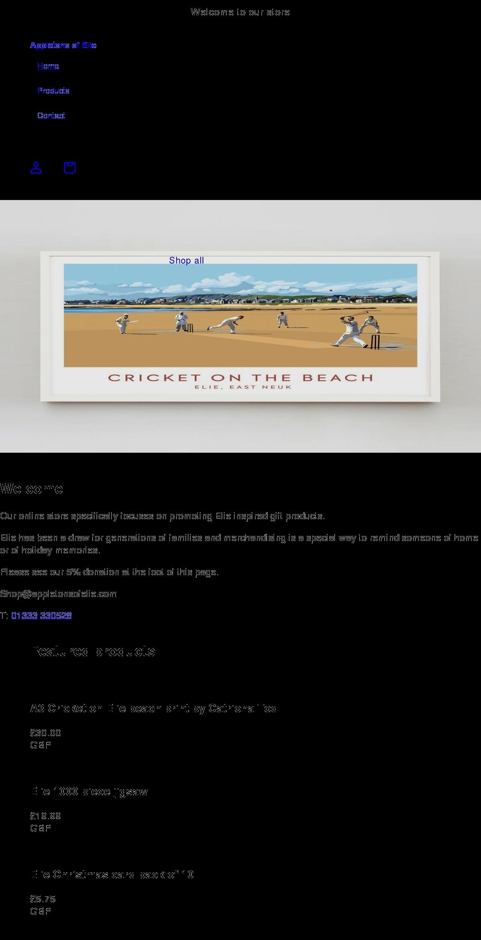 appletonsofelie.com shopify website screenshot