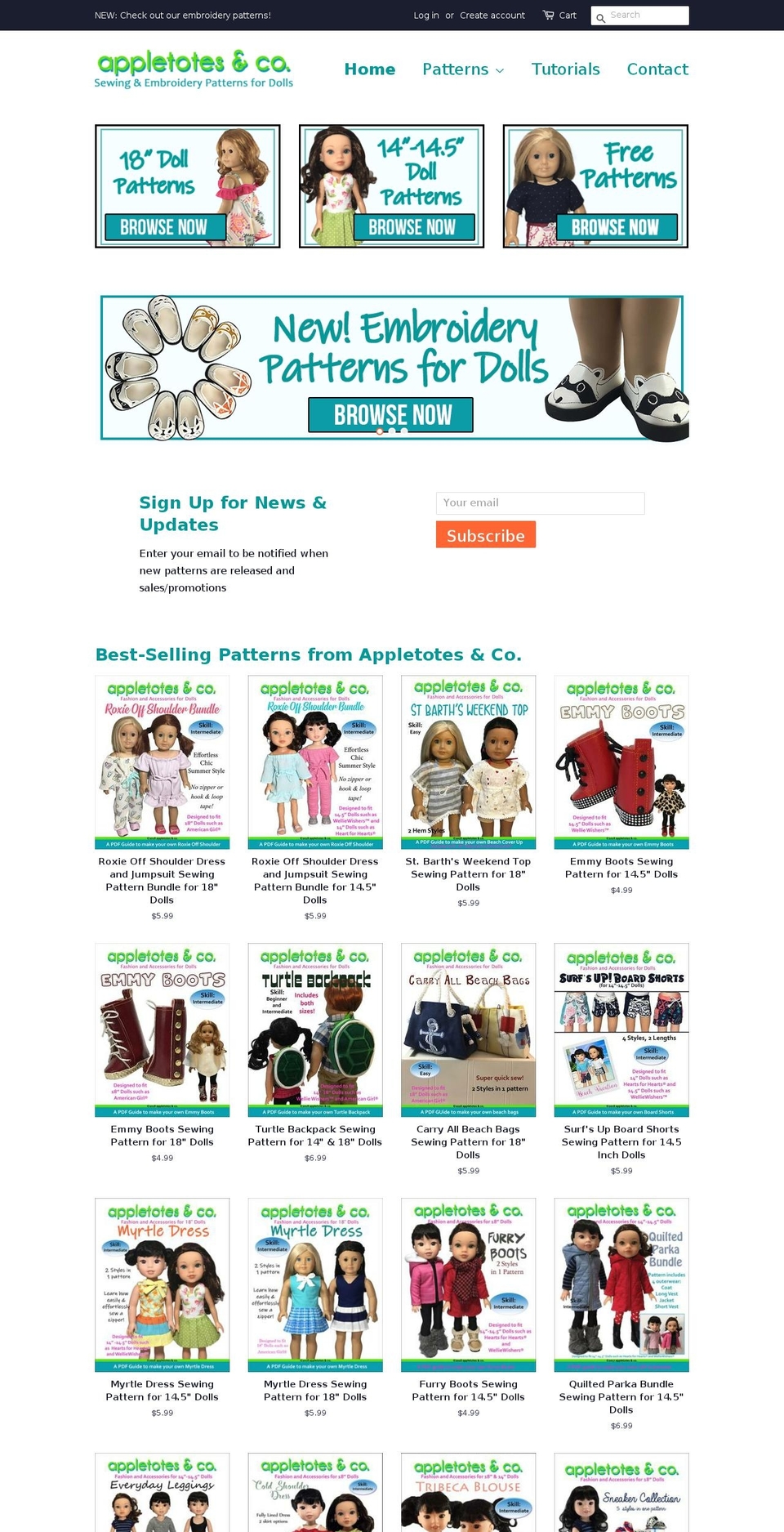 appletotes.com shopify website screenshot