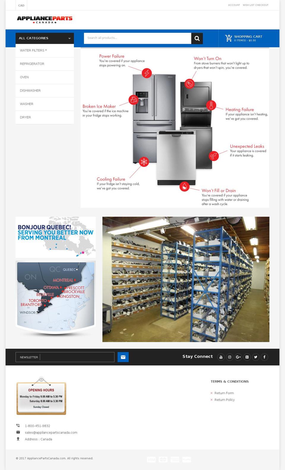 gatcomart-v1-1 Shopify theme site example appliancepartstoronto.com