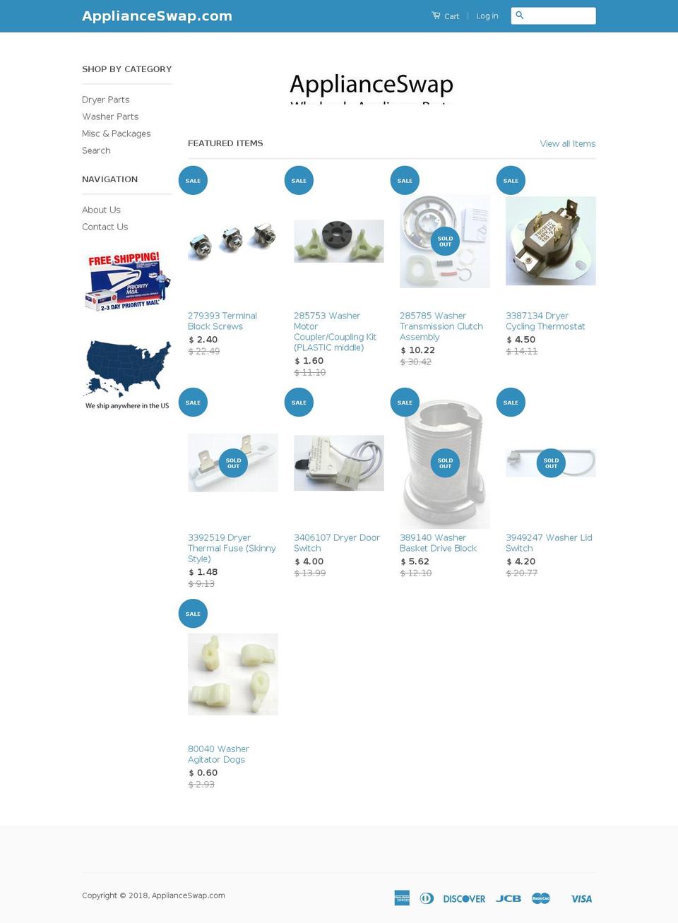 applianceswap.com — Shopify storefront screenshot