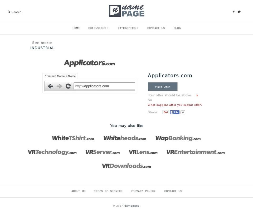 applicators.com shopify website screenshot