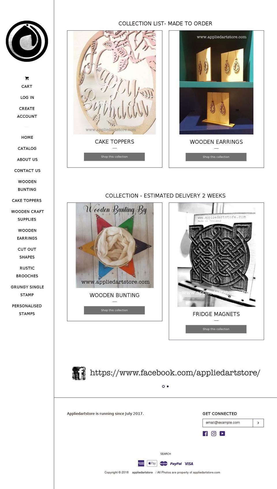 appliedartstore.com — Shopify storefront screenshot