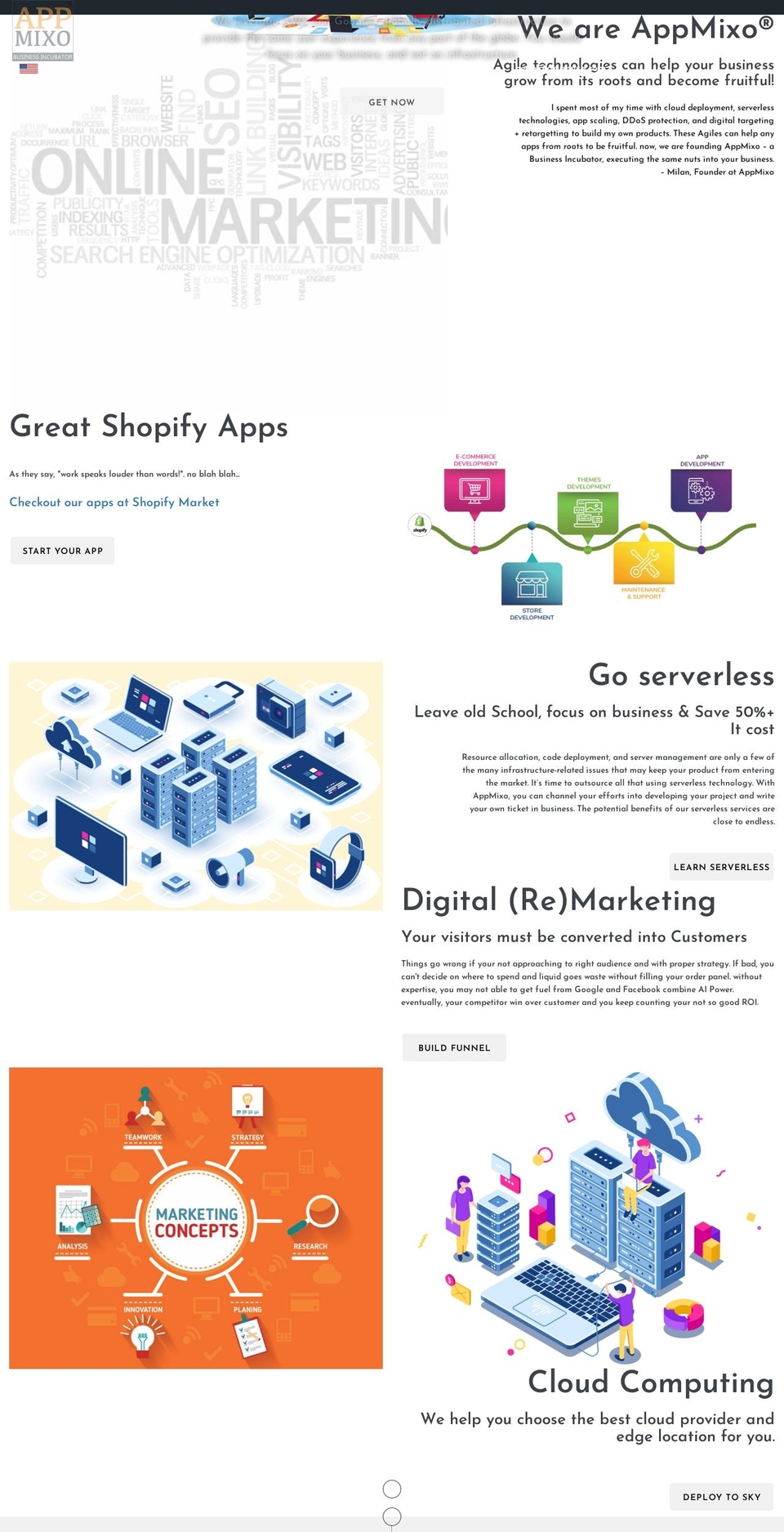 appmixo.com shopify website screenshot