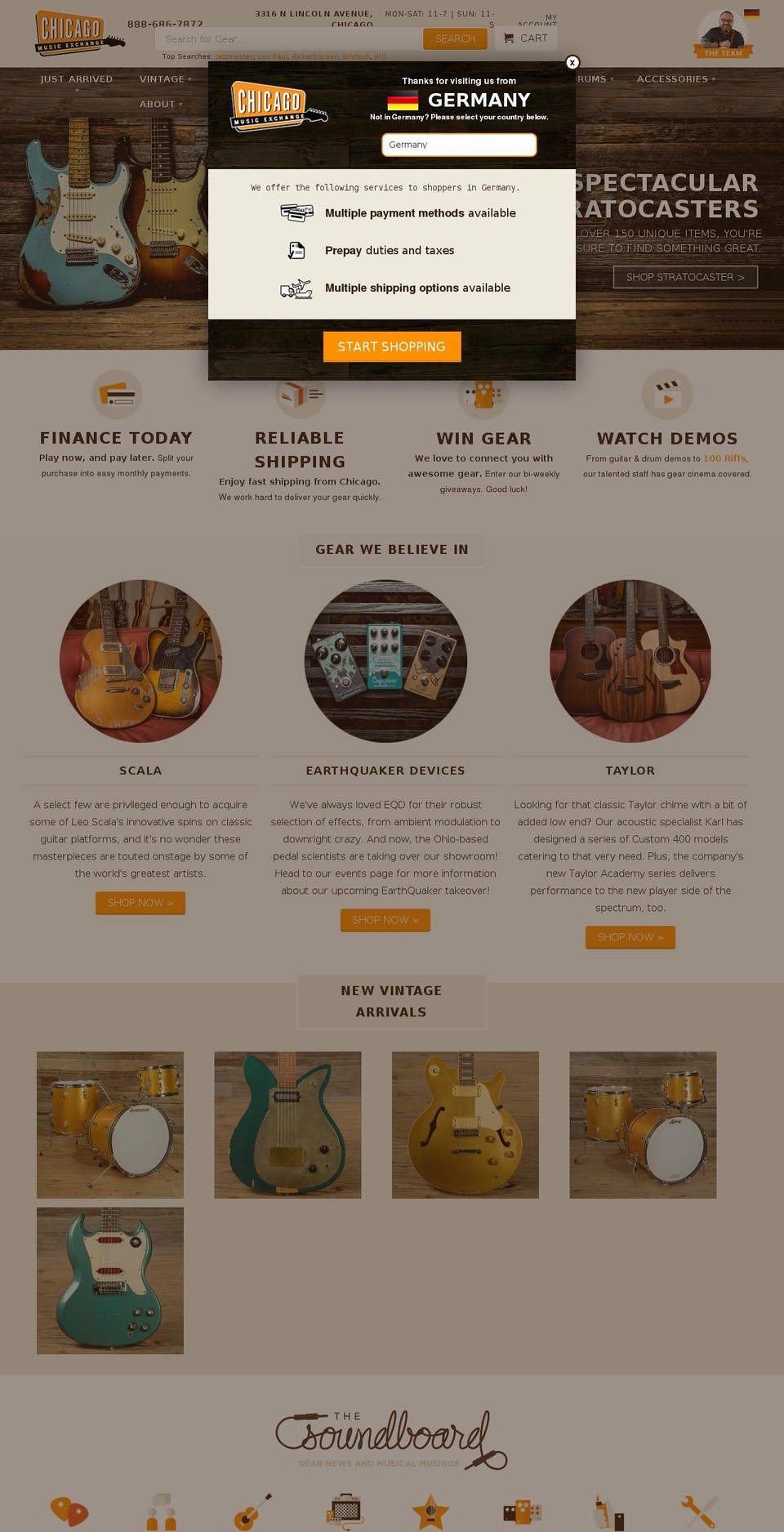 Chicago Music Exchange V6 (Bundling Capability) Shopify theme site example appraiseguitars.com