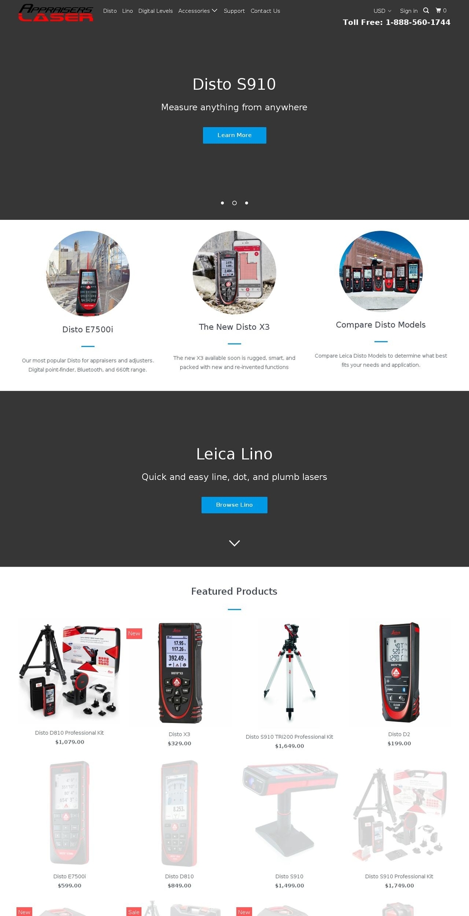 appraiserlaser.com — Shopify storefront screenshot