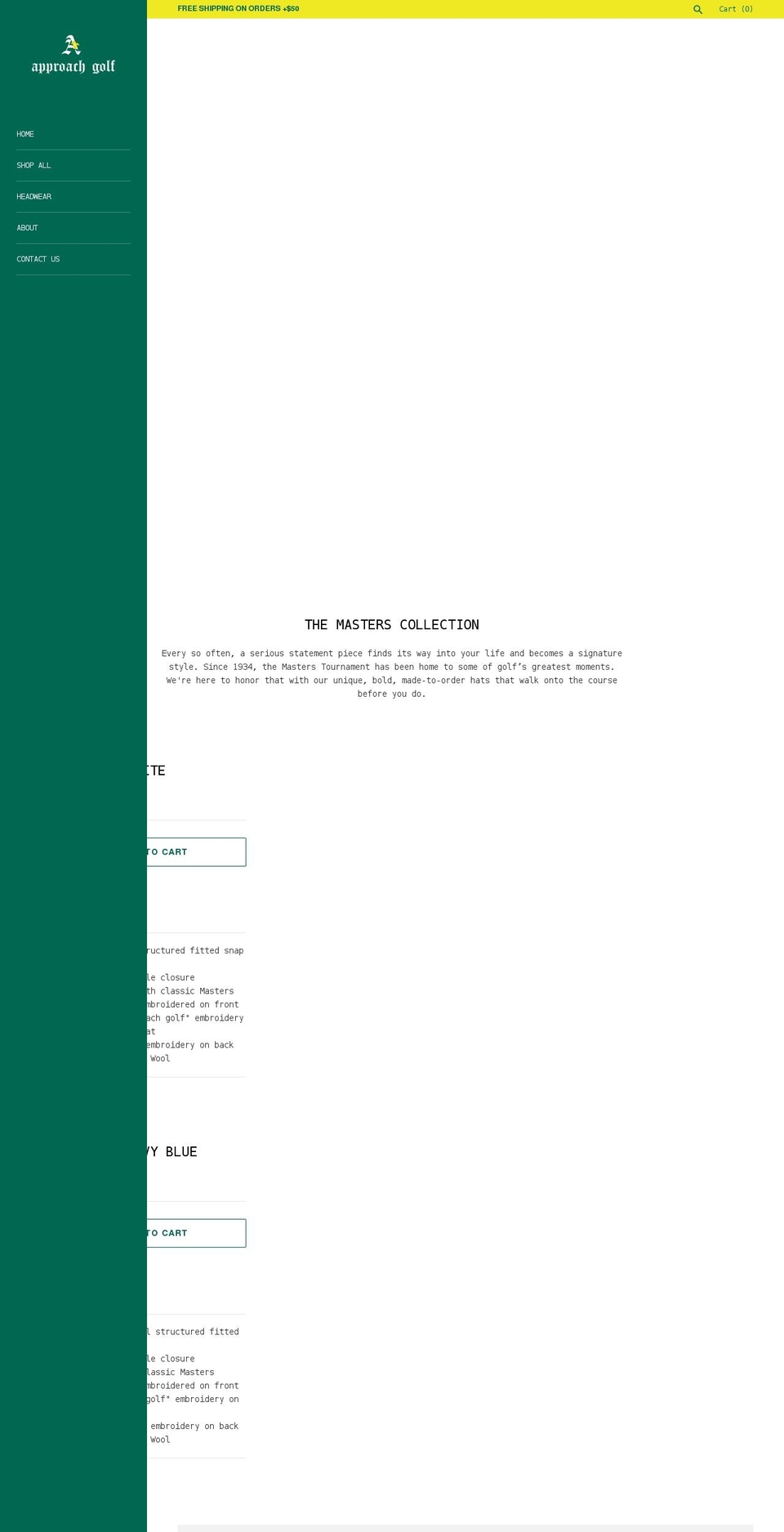 aprchgolf.com shopify website screenshot