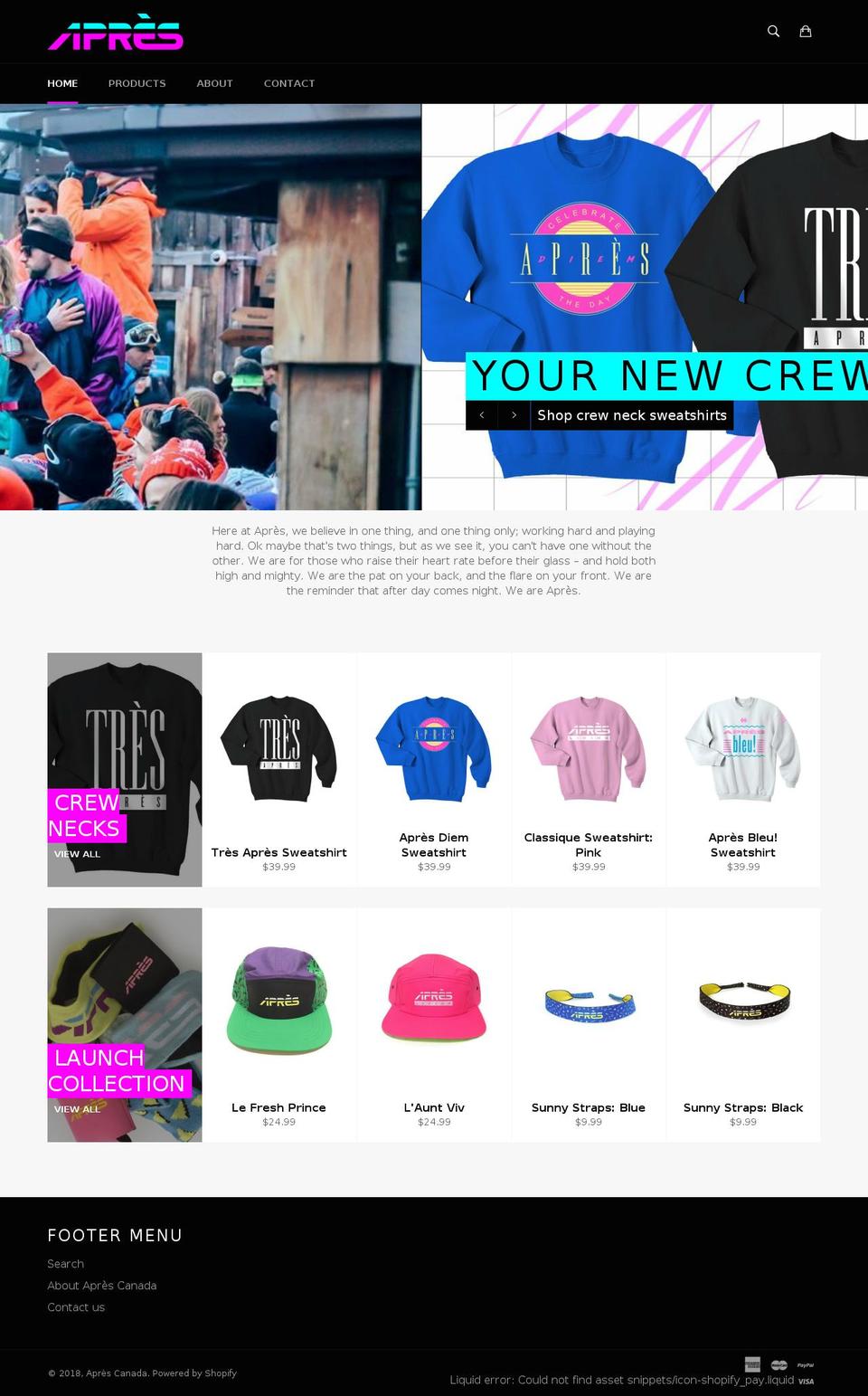 aprescanada.com — Shopify storefront screenshot