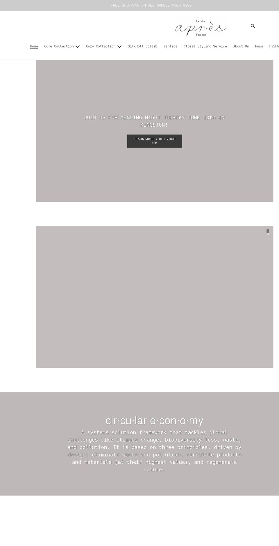 apreslamour.com shopify website screenshot