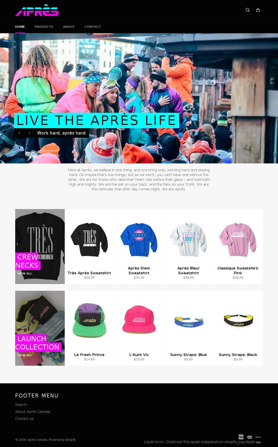 apresliving.com shopify website screenshot