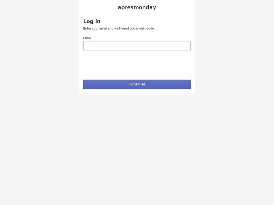 apresmonday.com shopify website screenshot