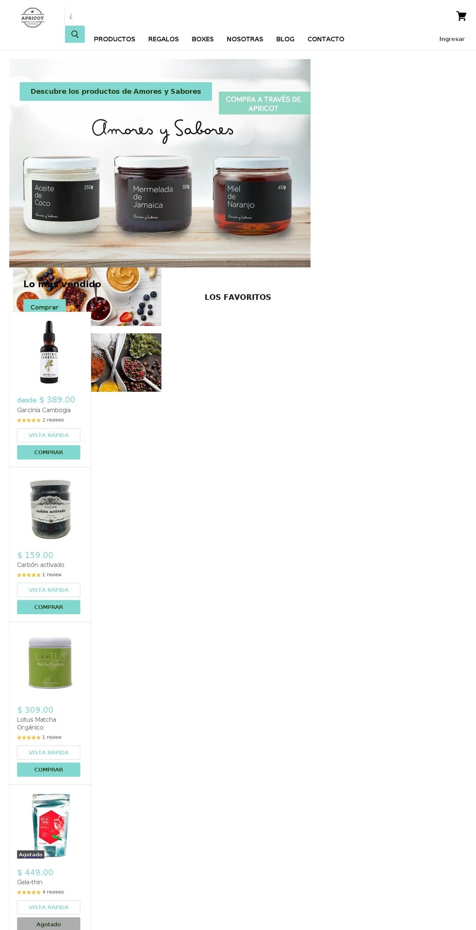 apricot.boutique shopify website screenshot