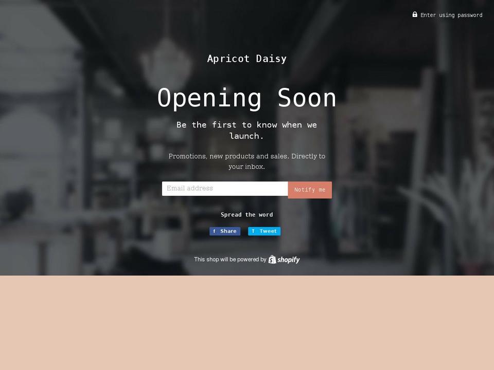 apricotdaisy.com shopify website screenshot