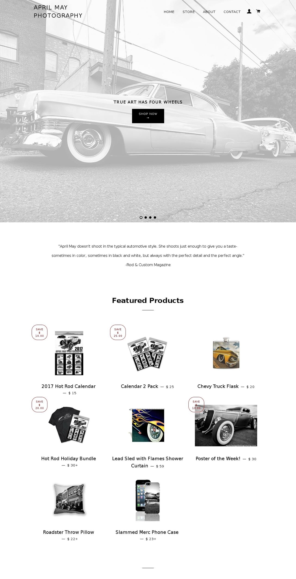 aprilmayphotography.com shopify website screenshot