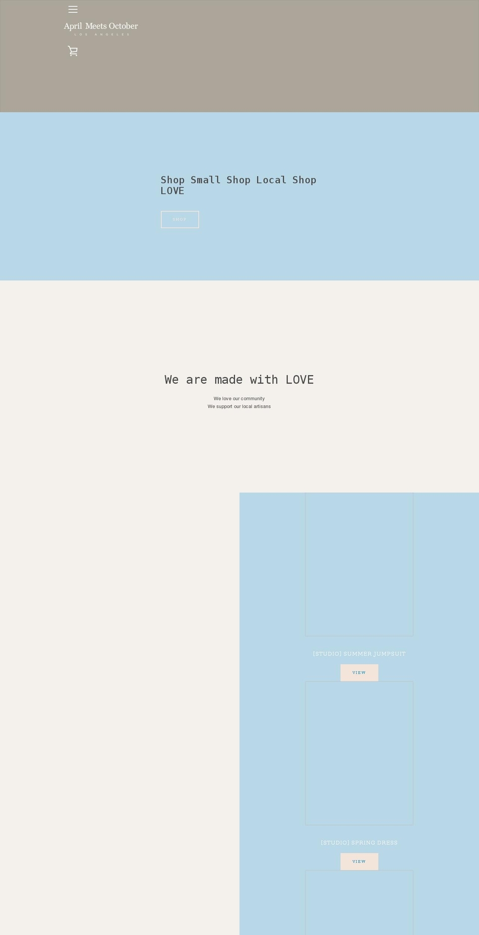 aprilmeetsoctober.com shopify website screenshot